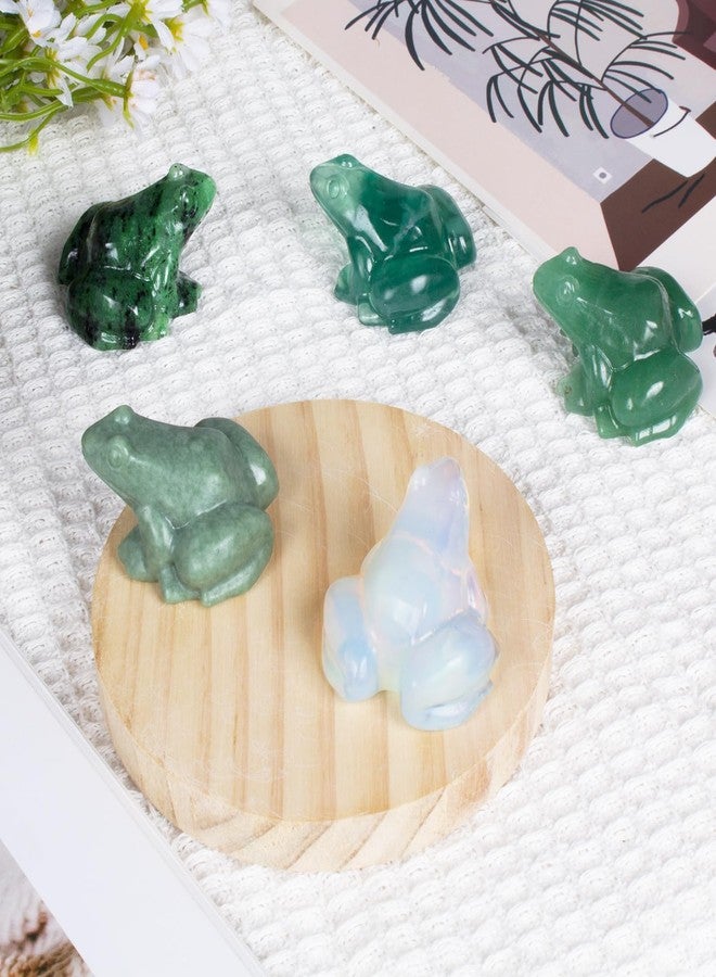 Ytbeoxk Crystal Frog Figurines, Fluorite Money Frog Statue Home Office Desk Decor, Feng Shui Wealth Luck Gifts for Women Men, Natural Hand Carved Reiki Healing Crystal Animal Sculpture 2" - Image 5